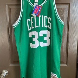 Signed Larry Bird Celtics jersey
